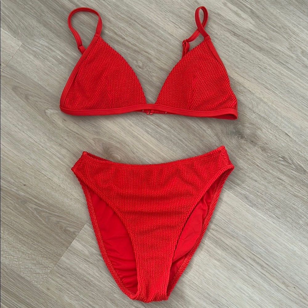 Vibrant Red Bikini Set